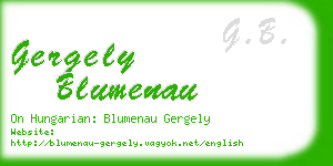 gergely blumenau business card